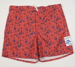 Monument Board &amp; Swim Company Red &amp; Blue Floral Brief Lined Swim Trunks ... - $29.24