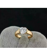 1.5Ct Heart Cut Lab Created Diamond Engagement Ring in 14k Yellow Gold P... - $124.28 CAD