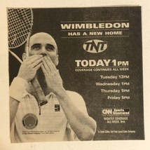 Wimbledon Has A New Home TNT TV guide Print Ad Andre Agassi TPA20 - $5.93