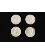 4 US Quarters Coins 1964 90 Percent Silver Readable Dates Philadelphia #20 - $29.91