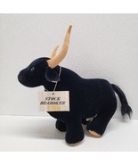 Vintage 1985 North American Bear Co. Stock Bearoker Black Longhorn Bull ... - $34.55