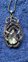 New Betsey Johnson Necklace Clear Rhinestone Tear Drop Decorative Dressy... - $24.99
