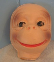 Vintage 3 Inch Plastic Half Babymonkey Doll Face Doll Parts Craft - £10.35 GBP