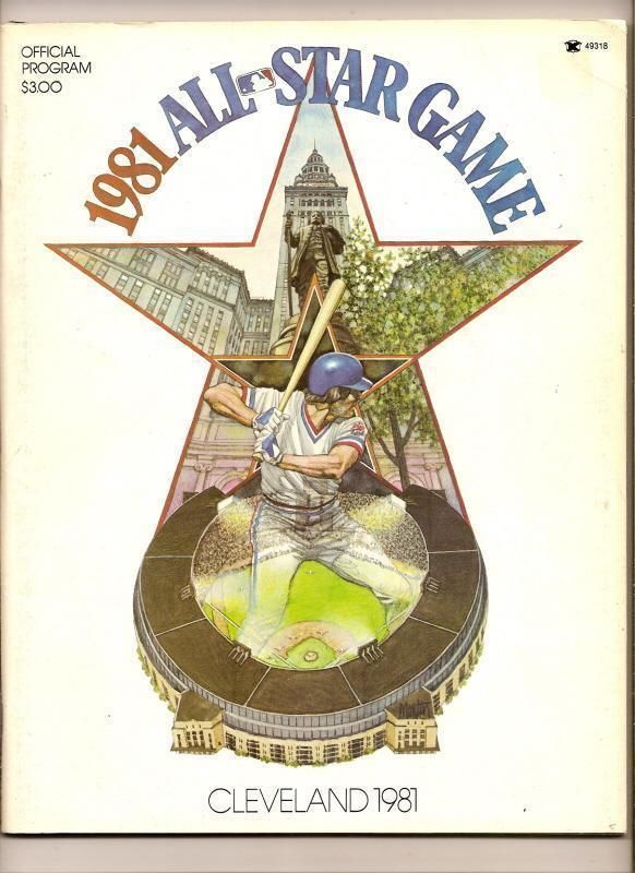 1981 MLB All Star Game Program Cleveland - $35.11