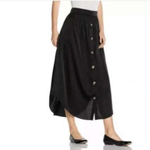 J. Jill Womens Black Long Elastic Waist Asymmetrical skirt, size Small - $18.81