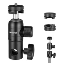 NEEWER Light Stand Mount Adapter with Cold Shoe and 1/4 Screw Mini Ball Head, Re - £30.67 GBP