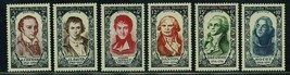 FRANCE Sc# b249-254 (6) MNH (2) &amp; MVLH (4) Portraits complete (1950) Semi-Postal - £25.75 GBP