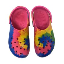 Crocs Clogs W 10 M 8 Classica solar Rainbow Tie Dye Slip On sandals unis... - £21.02 GBP