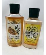 Bath &amp; Body Works Clementine &amp; Mint Leaves Body Lotion &amp; Shower Gel Disc... - $419.54 MXN