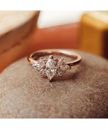 Vintage Style Engagement Ring, Wedding Ring Halo Gift For Anniversary Ring   - $113.54