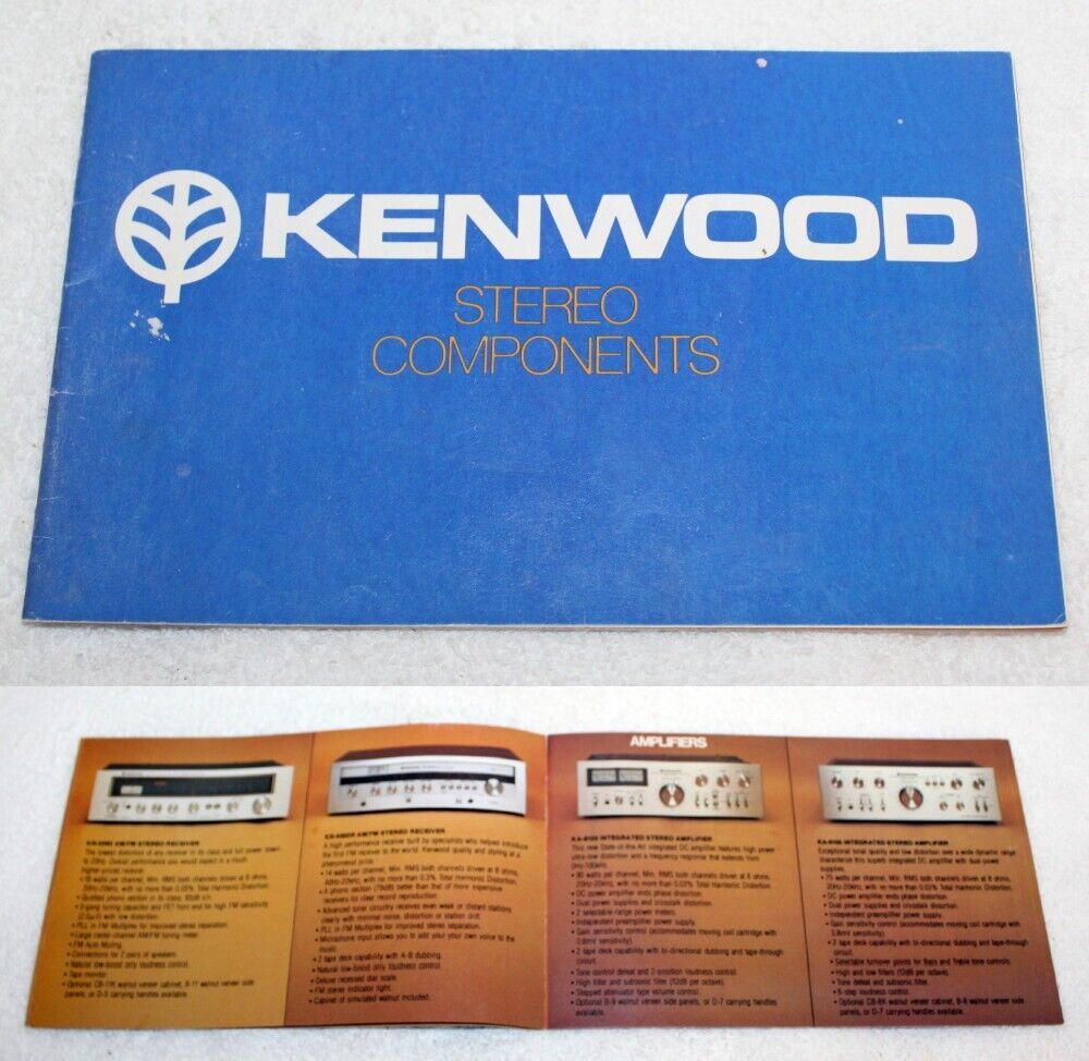 Kenwood Stereo Components Advertising Brochure ~ Turntables, Amps ++~ Or... - $49.99