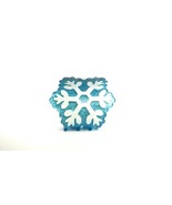 Medium/small blue and white glitter snowflake hair claw clip - £6.37 GBP