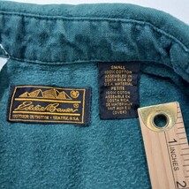 Eddie Bauer Women's Green Cotton Long Sleeve Heavyweight Shirt Size Small  image 3