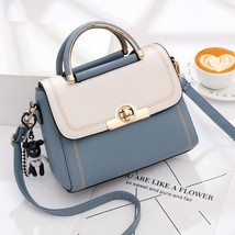 Small Handbags Contrast Color Leather Crossbody Bags for Women 2021 New Fashion  - £48.48 GBP