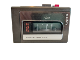 Vintage Sony Cassette Recorder TCM-21 Portable Player Rear Speaker Parts Or Fix - $19.00