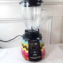 Oster French Bull 18-Speed Blender chevron rainbow zigzag BCSG18 glass p... - $1,489.69 MXN