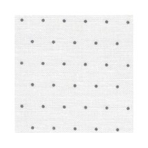 36 ct. Petit Point Edinburgh 100 % Linen - Winter White with Grey Polka ... - $19.49