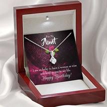 Express Your Love Gifts Aunt Gift Happy Birthday Aunt Eternity Ribbon Stone Pend - £50.80 GBP