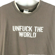 Unf*ck The World T-Shirt size L/XL Mens 44x25 Change The World Shirts - £11.50 GBP