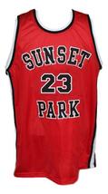 Busy-Bee #23 Sunset Park Movie Basketball Jersey New Sewn Red Any Size - $34.99