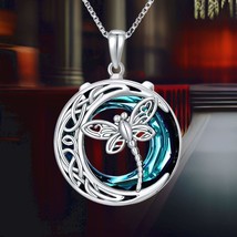 Dragonfly Necklace for Women 925 Sterling Silver Brighton Dragonfly Necklace wit - £83.72 GBP