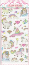 3D Unicorn Horse Fairy Tales Arts Kindergarten Sticker Size 19x10 cm/7.5x4 inch - £3.93 GBP