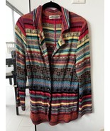 ALDOMARTINS Cardigan Multicolor Button Front Knit Long sleeve Size S/M - $564.50 MXN