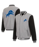New Mens Lions 2-tone Reversible Fleece Jacket JHDesign - Gray/Black - $124.03 CAD