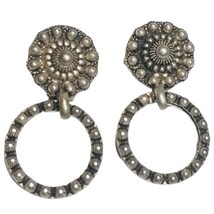 antique made in France sterling silver clip on earrings  - £137.69 GBP