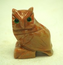 Miniature Owl Onyx Figurine Peru Shadowbox Decor - $9.89