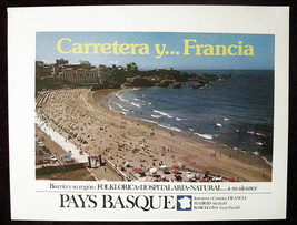 Original Poster France Biarritz Sea Beach Pays Basque - £43.59 GBP