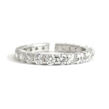 Authenticity Guarantee 
Round Diamond Eternity Wedding Band Ring Platinum, 1.... - £2,407.13 GBP