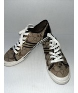 Coach Q1024 Folly Brown Khaki Sneaker Shoe Size 9 - $44.55