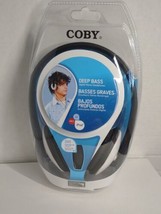 Coby Deep Bass Digital Stereo Headphones CV121 Black 3.5mm Plug New (W) - £23.36 GBP