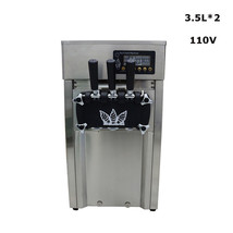 3 Flavor Commercial Soft Ice Cream Machine 3.5L*2 110V 1200W 16-18L/H Ou... - £942.95 GBP