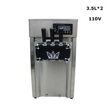 3 Flavor Commercial Soft Ice Cream Machine 3.5L*2 110V 1200W 16-18L/H Output - £896.72 GBP