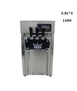 3 Flavor Commercial Soft Ice Cream Machine 3.5L*2 110V 1200W 16-18L/H Ou... - $1,644.44 CAD