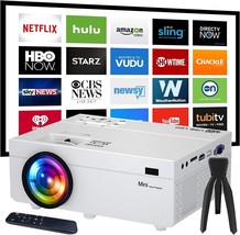 Mini Projector, 1080P Full HD Supported 180&quot; Screen Video Projector, 110... - £46.39 GBP