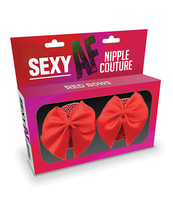 Sexy Af Nipple Couture Bow Pastie Red - £9.20 GBP