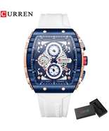 Watch Men Fashion Waterproof Quartz Wristwatch  Date Silicone Strap Lumi... - £35.65 GBP+