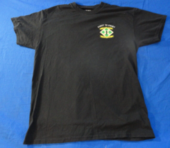 Discontinued 4TH Infantry Division Id First To Fight 50 Years Black Shirt Medium - £18.96 GBP