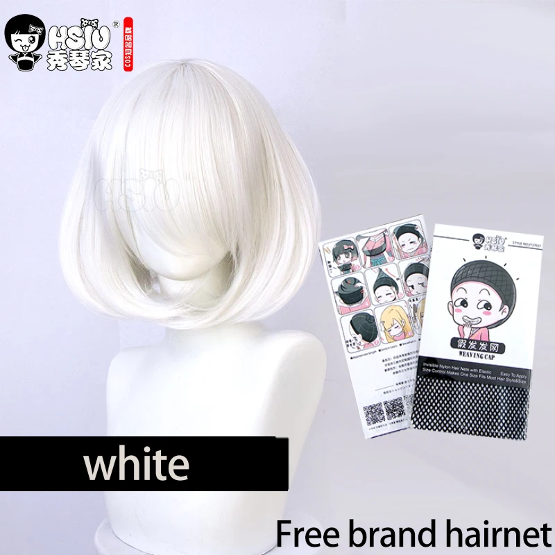 23 color 35cm cosplay short Wig HSIU Black white purple blue red yellow high - £13.22 GBP