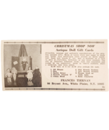 1967 Frances Tiernan Antique Doll Shop Advertisement White Plains NY F13B - €17,15 EUR