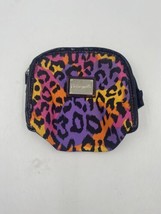Betsey Johnson Betseyville Rainbow Cheetah Zip Top Makeup Accessory Pouch Bag - £6.75 GBP