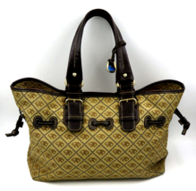 Dooney &amp; Bourke Brown Chiara Fabric Tote Handbag Shoulder Bag - $469.28 MXN