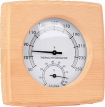 Sauna Thermometer 2in1 Wooden Fahrenheit Sauna Thermometer Hygrometer In... - £29.67 GBP