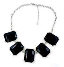 Banana Republic Sparkle Stone Necklace Black - £22.13 GBP