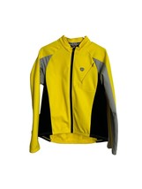 IQ Pearl Izumi Mens Size Medium Cycling Jacket Neon Yellow Pockets Fleece Lined - $38.61