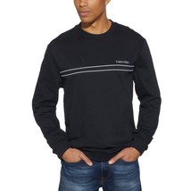 Calvin Klein Mens Standard Fit Crew Neck Sweatshirt (Black,Medium) - $64.99