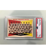 1960 TOPPS BASEBALL CARD SAN FRANCISCO GIANTS TEAM CARD #151 (PSA NM-7) - $2,052.44 MXN